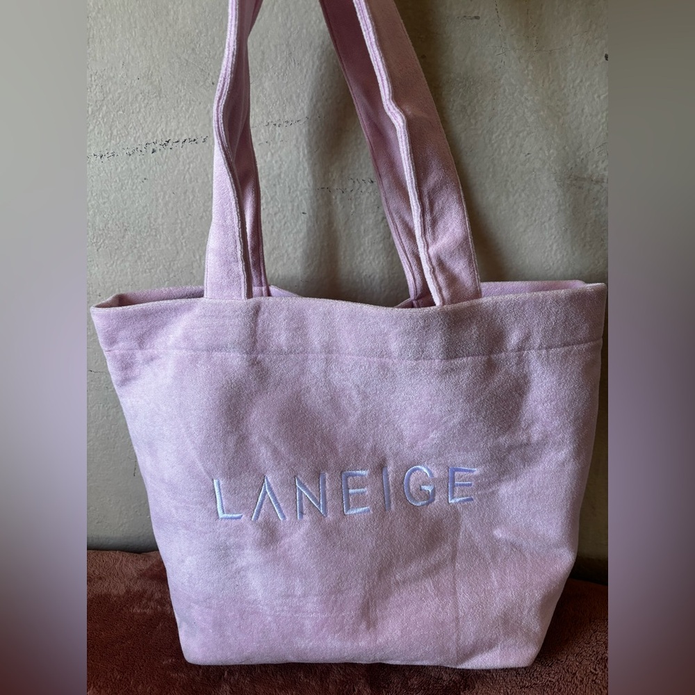LANEIGE Soft Pink Canvas Tote